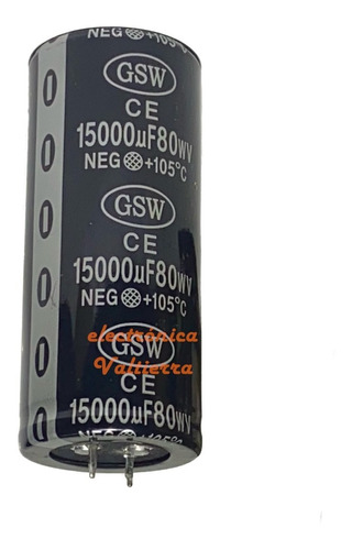 Capacitor Filtro 15000 Uf 80v 105°c Nuevo P Amplificador
