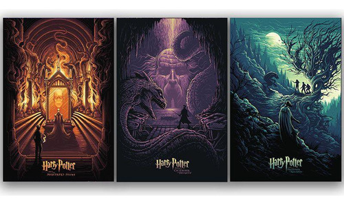 Kit Trio 3 Poster Decorativo A3 Brilhante Harry Potter B1