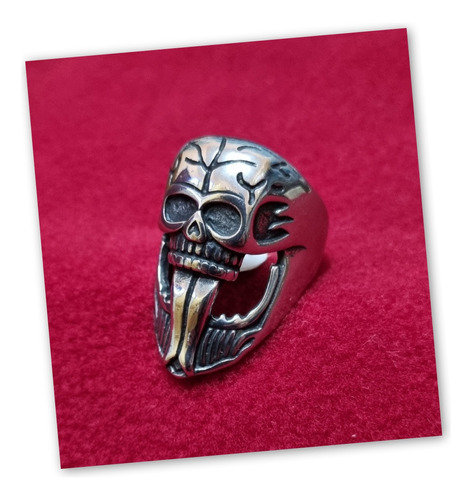 Anillo Calavera Acero Quirúrgico Calavera Lengua 