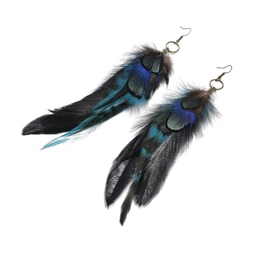 Aretes De Plumas Pendientes Bohemios Estilo Hippie Boho 