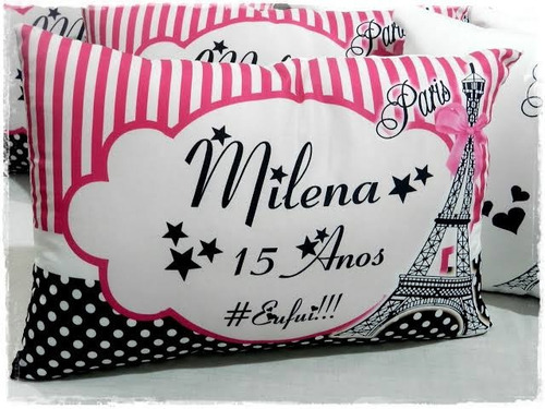 Imagem 9 de 10 de 30 Almofadas Personal. 15 Anos Nome Cada Convidado Tam.20x30