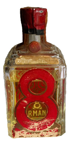 Botella Anis Licor Los 8 Hermanos Miniatura 4x9 Cm Vintage