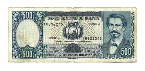 Billete Bolivia 500 Pesos Bolivianos 1981