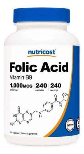 Ácido Fólico 1,000mcg - 240 Uds