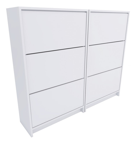 2 Sapateira Basculante 3 Portas Madeira Quarto Hall