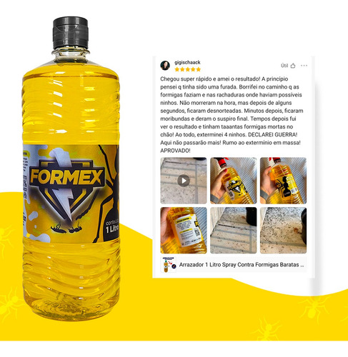 Acabe Com Baratas E Formigas 1 Litro - Formex Original