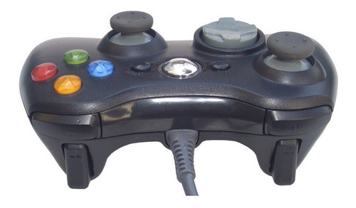 Gamepad Control Usb Alambrico Compatible Xbox 360 Pc Negro