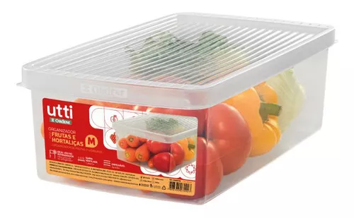 Ordene Jogo de 4 Caixas Organizadoras Pequena para Frutas Verduras Legumes  Saladas Cesto Organizador Plástico para Geladeira Potes Plastico Tapoer  Cozinha Organização Kit Pote Retangular Conjunto Empilhável
