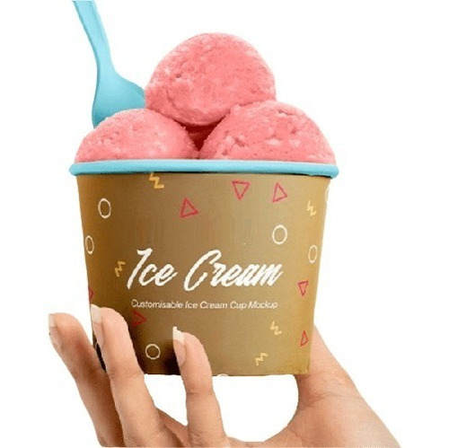 500 Pote Papel Branco Biodegradavel Sorvete E Açaí 250 Ml