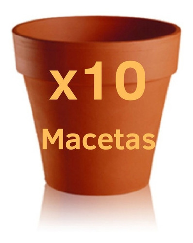 Maceta Terracota Barro Común N° 12 X 10 Unidades Blum