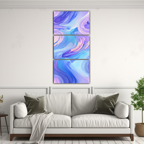 90x180cm Pintura Abstracta De Composición Armónica Cromát