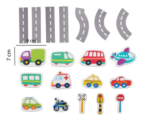 Imagen 5 de 10 de Autos Imantados P Pizarron Infantiles Juguete Didactico Niño
