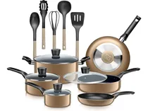 Comprar Juego De Ollas Sartenes Y Utenilios Antiadherente Serenelife