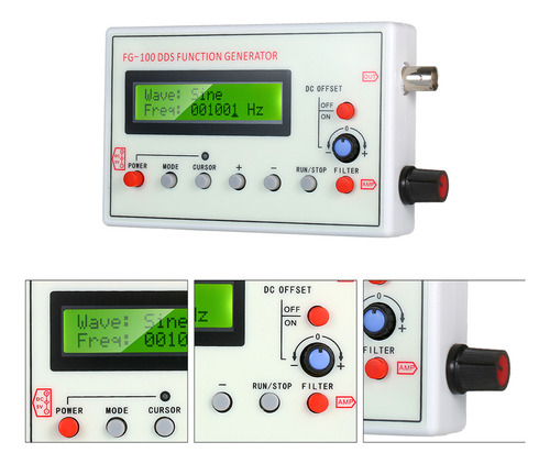 Generador Señales Dds 1hz-500khz Frequency Contador Module