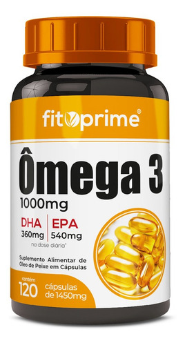 Imagem 1 de 4 de Ômega 3 Óleo De Peixe 1000mg Com 120 Cápsulas Fitoprime