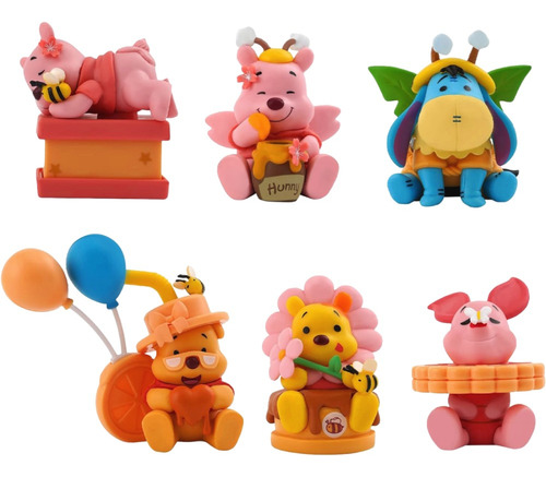 Set 6 Figuras De Winnie Pooh Y Sus Amigos Coleccionable Top