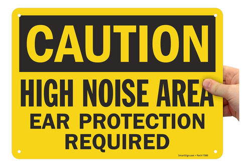 Smartsign Precaucion: Area Ruido Proteccion Para Oido Señal