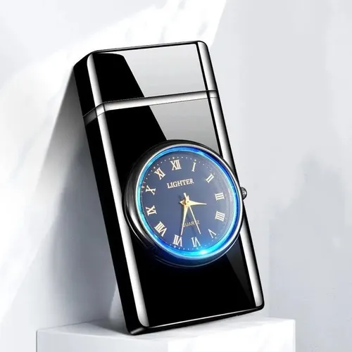 Encendedor Eléctrico Reloj Recargable Usb Mechero Portátil