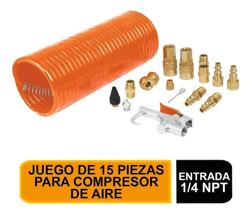 Juego De 15 Piezas Para Compresor De Aire Truper 19094