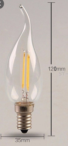 Imagen 2 de 6 de Ampolletas Led 2w Forma De Vela