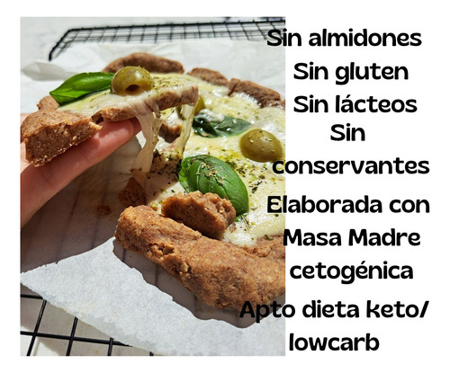 Pizza Prepizza-harina Almendras-masa Madre-keto-sin Gluten