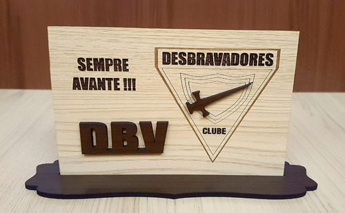 Placa Decorativa Desbravador Dbv Para Mesa