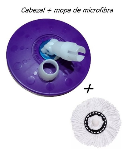 Imagen 6 de 8 de Disco Cabezal Porta Mopas Centrifugas Giratorias Spin Mop