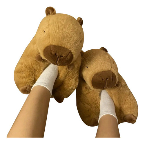 Cabibara Bear Home Invierno Caliente Algodón Zapatillas