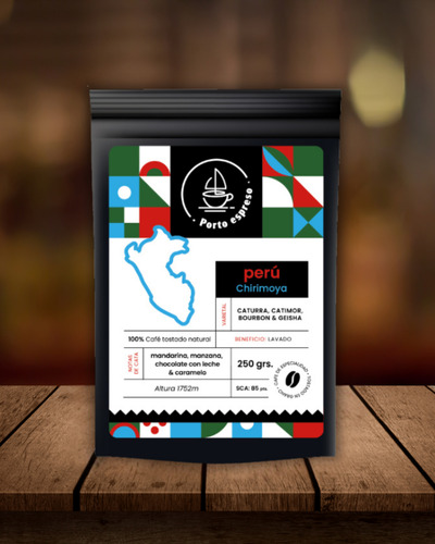 Café De Especialidad Peru Chirimoya Porto Espreso 1/4 Kg