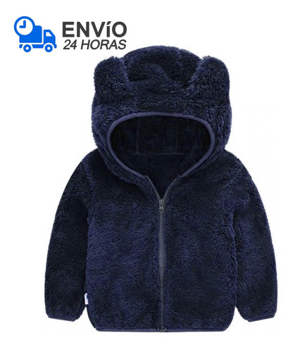 Imagem 1 de 1 de Jaqueta Infantil Menino Urso Inverno Fleece Plush Inverno