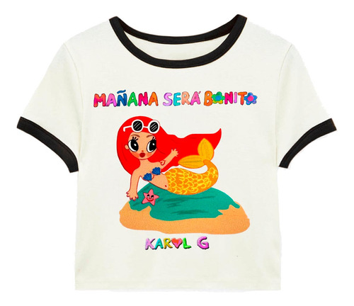 Playera Top Cro Top Ombligera Mañana Sera Bonito Karol G