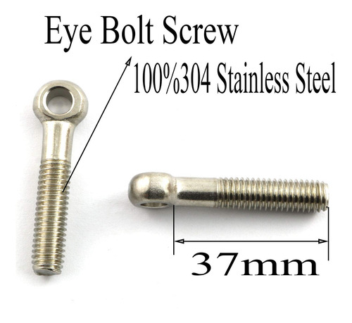 Perno De Ojo M8x40mm De Acero Inoxidable 304
