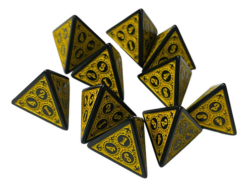 4 Juego De Dados Poliédricos De 10 Uds., Juguetes De