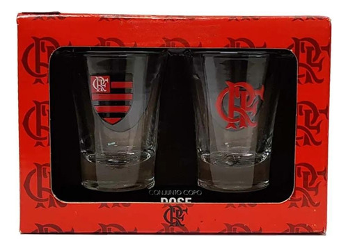 Conjunto Com 2 Copos De Dose Flamengo 60ml