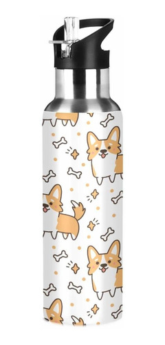 Linda Botella De Agua De Acero Inoxidable Welsh Corgi C...