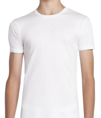 Imagen 2 de 4 de Pack 6 Camisetas Manga Corta 100% Algodon Blancas Unisex