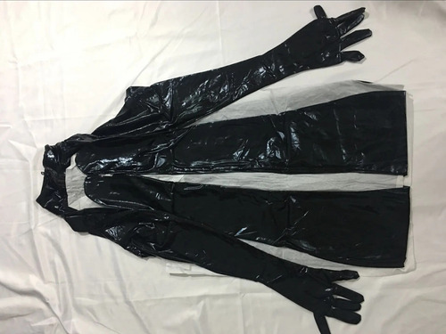 Macacão Feminino De Couro Sintético Sexy De Látex De Pvc Que