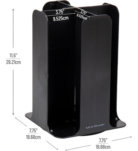 Mind Reader Porta Tazas Giratorio Para Coffee Station Negro