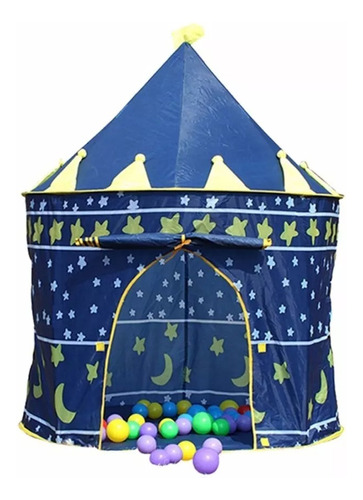 Castillo Carpa Azul Para Niña Y Niño 