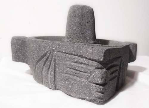 Molcajete / Mortero Taita 18cm De Piedra Volcánica