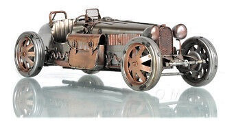 1926 Bugatti Type 35 Metal Racing Car Model 14  Silver & Ccj