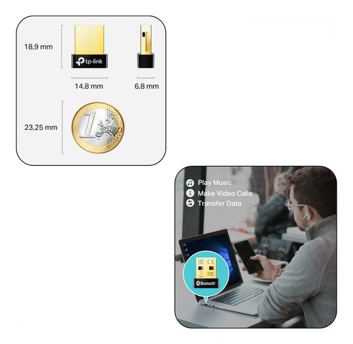 Adaptador Bluetooth 4.0 Nano Usb Tp-link Ub400 Pc Notebook