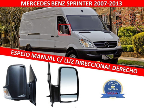Espejo Manual Sprinter Mercedes Benz 2007-2013 Derecho