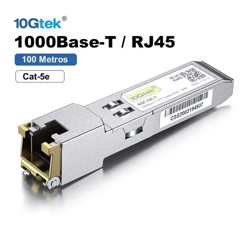 Modulo Sfp 1g 1000base-t Ethernet Rj45 Utp Cobre P/ Juniper