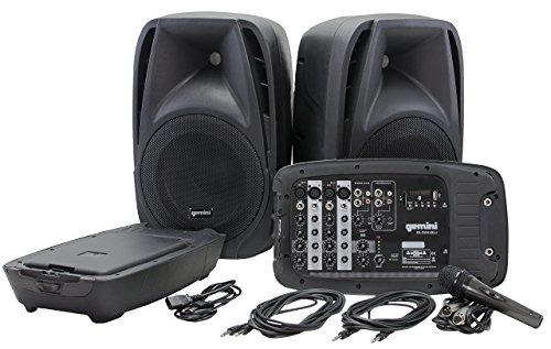 Gemini Es Series Es 210mxblu Professional Audio Portable Pa