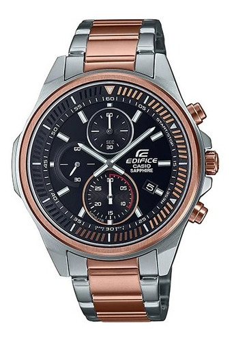 Reloj Casio Edifice Efr-s572gs-1a Acero Zafiro Color De La Malla Dorado Rosé Color Del Bisel Dorado/rosé Color Del Fondo Negro