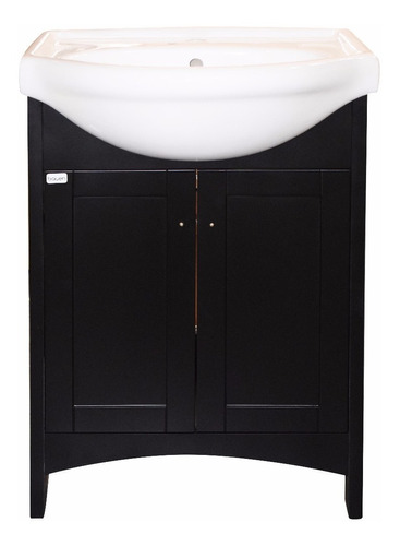 Mueble Baño C/bacha Color Negro Vanity, Cerámicas Castro