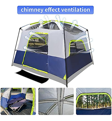 Carpa Para 6 Personas Para Acampar, Impermeable, Resistente