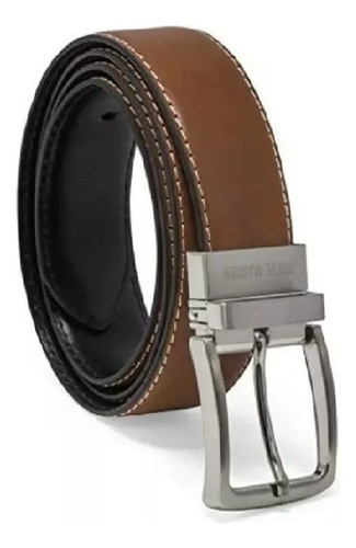 Steve Madden Cinturón De Piel Reversible Color Coñac/negro Talla 34
