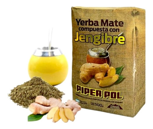 Yerba Mate Compuesta Con Jengibre X 500 Gr - Piper Pol